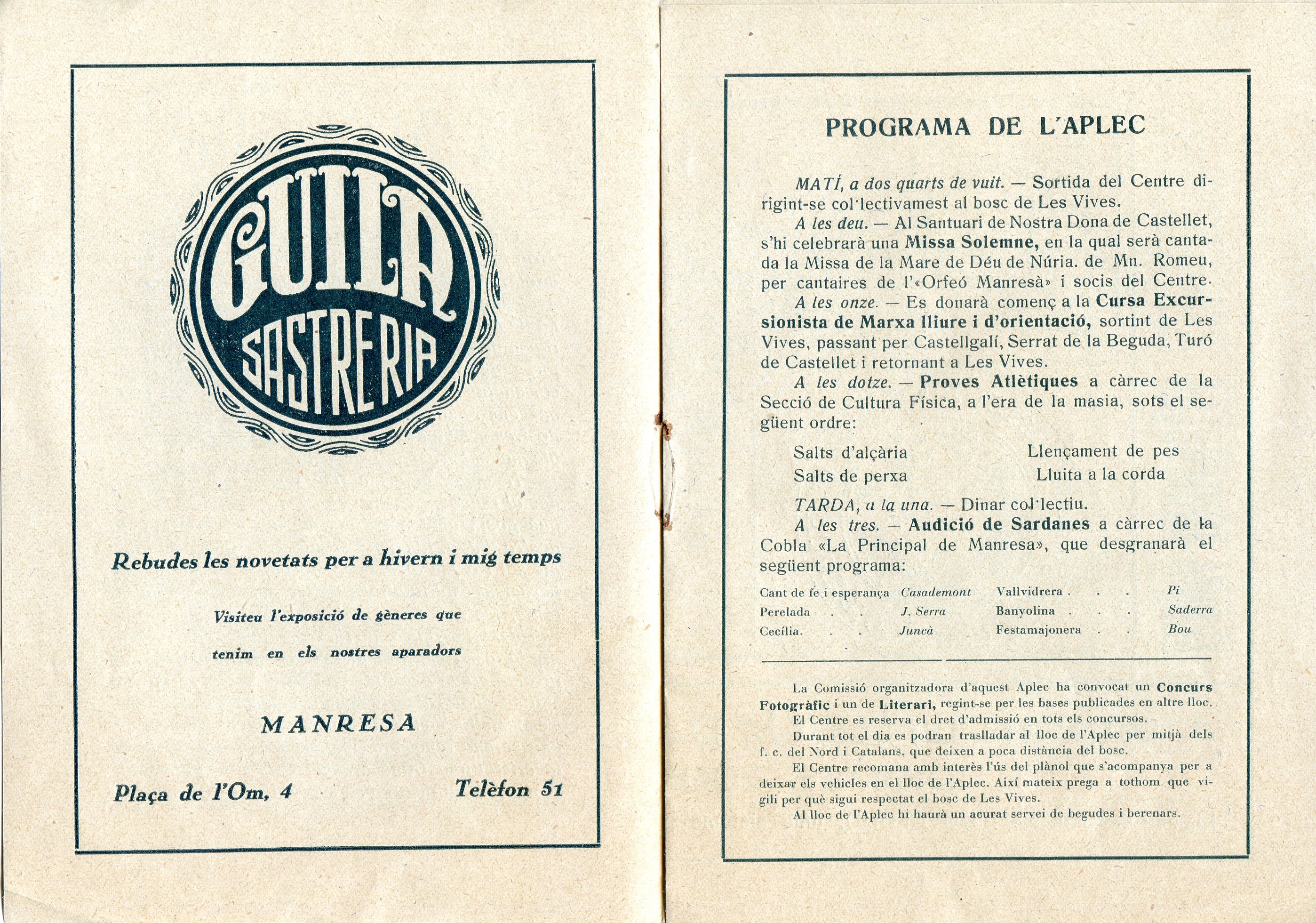 Aplec de tardor a Castellet i les Vives (Sant Vicents de Castellet) : Diumenge, 6 d'octubre de 1929 - Miniatura 2